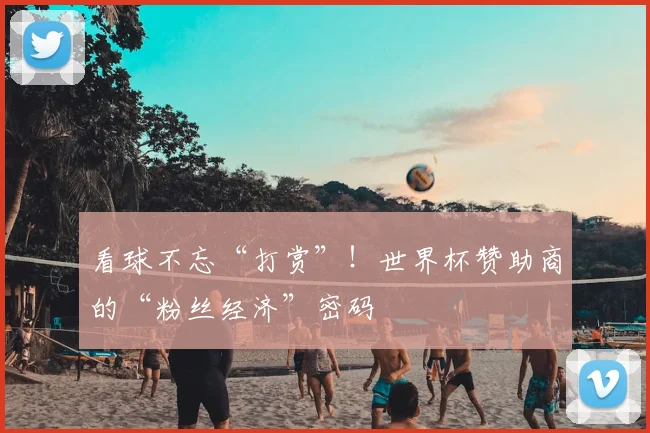 看球不忘“打赏”！世界杯赞助商的“粉丝经济”密码
